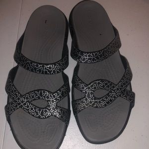 Black Crocs meleen twist sandals Mickey Mouse